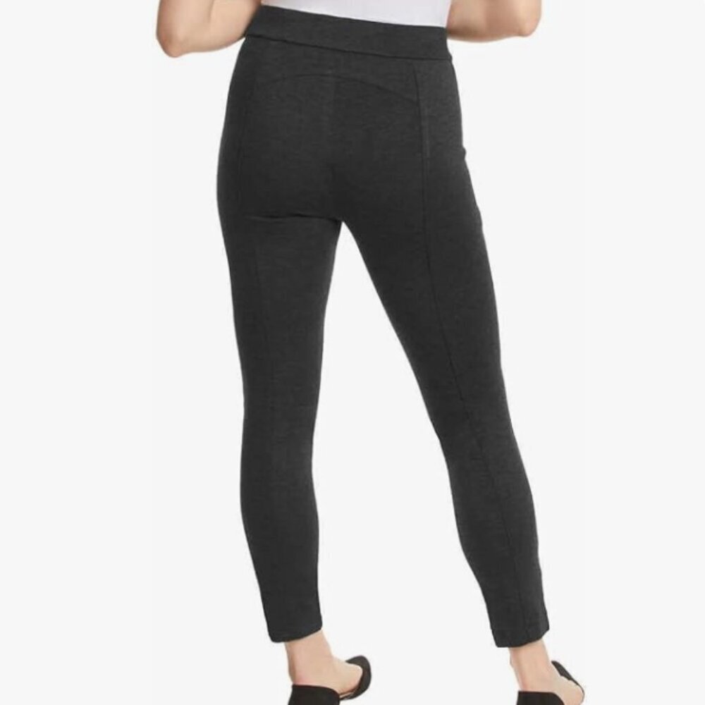 Anne Klein Womens Midweight Tummy Control Ponte Pant Size Large Charcoal Heather - Picture 2 of 12